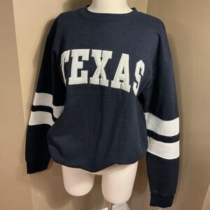 Texas Navy and White Women's Sweater